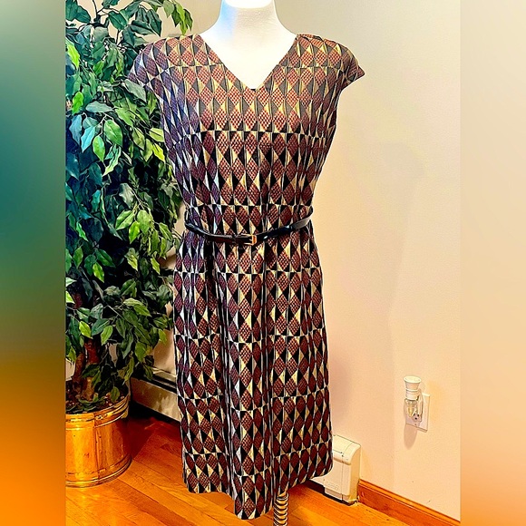 🆕 👗Last One👗black/gold dress with black belt - Picture 2 of 8